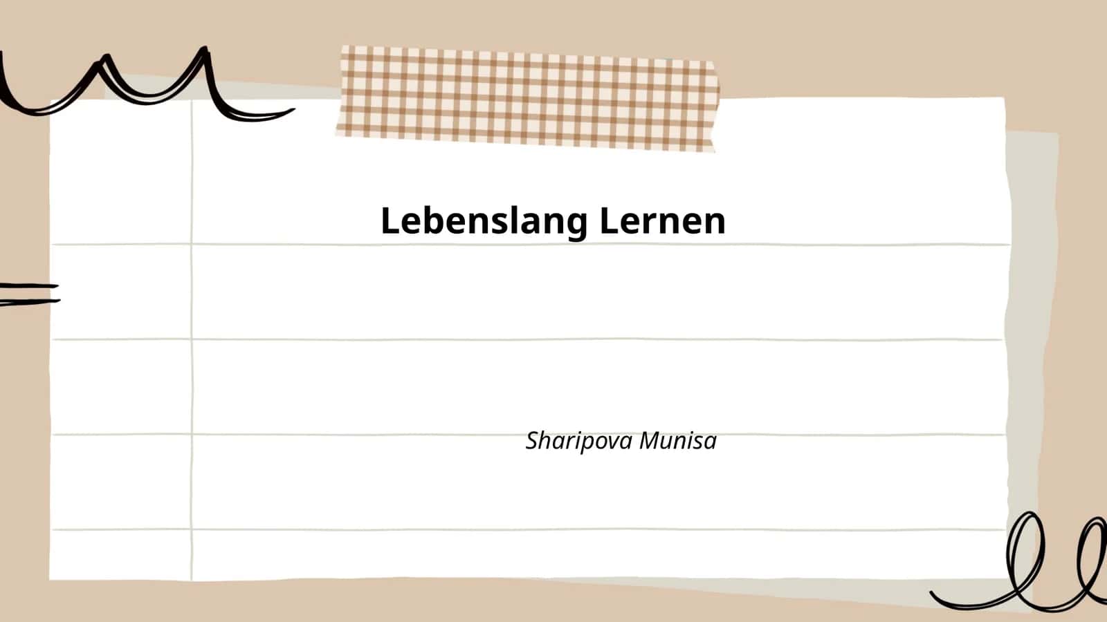 Lebenslang Lernen