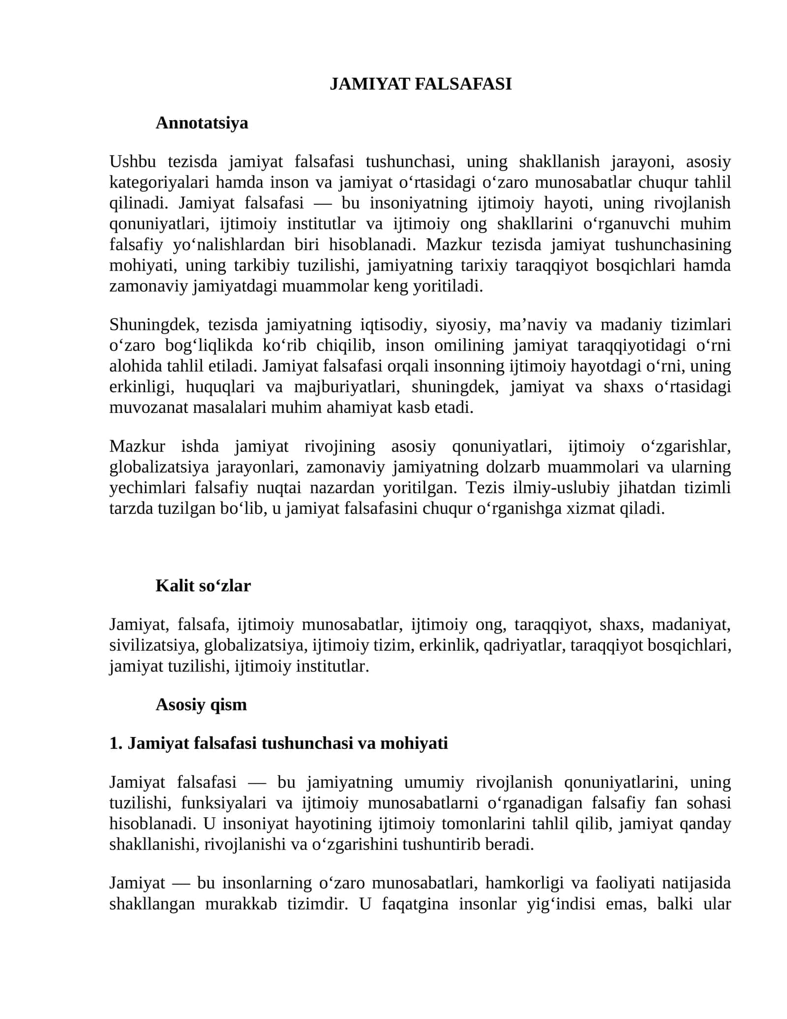 JAMIYAT FALSAFASI