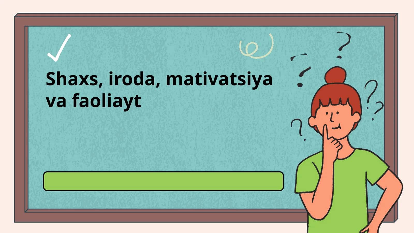 Shaxs, iroda, motivatsiya va faoliyat