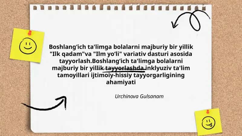 Ilk qadam va Ilm yoʻli