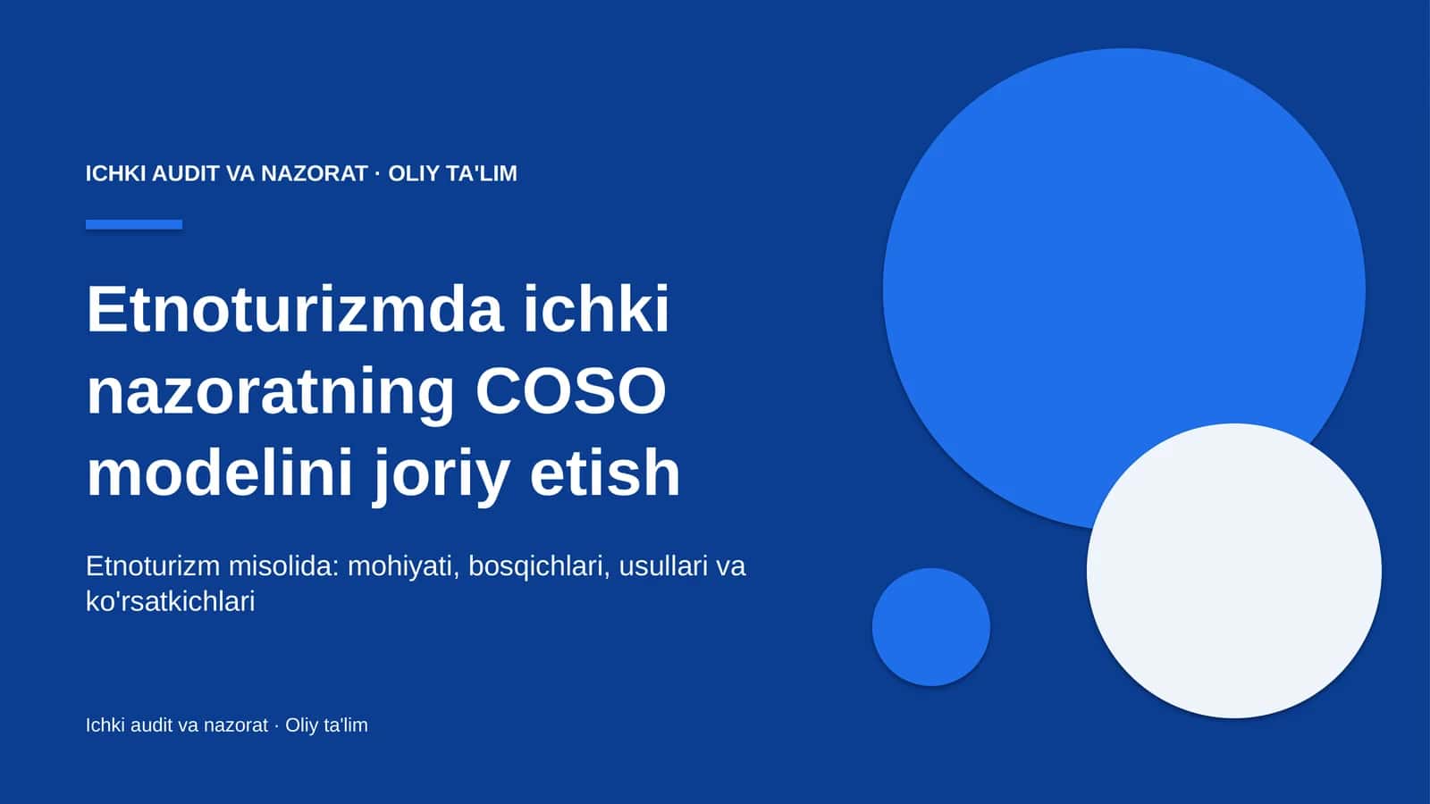 etnoturizmda ichki nazoratning coso modelini joriy etish 2162