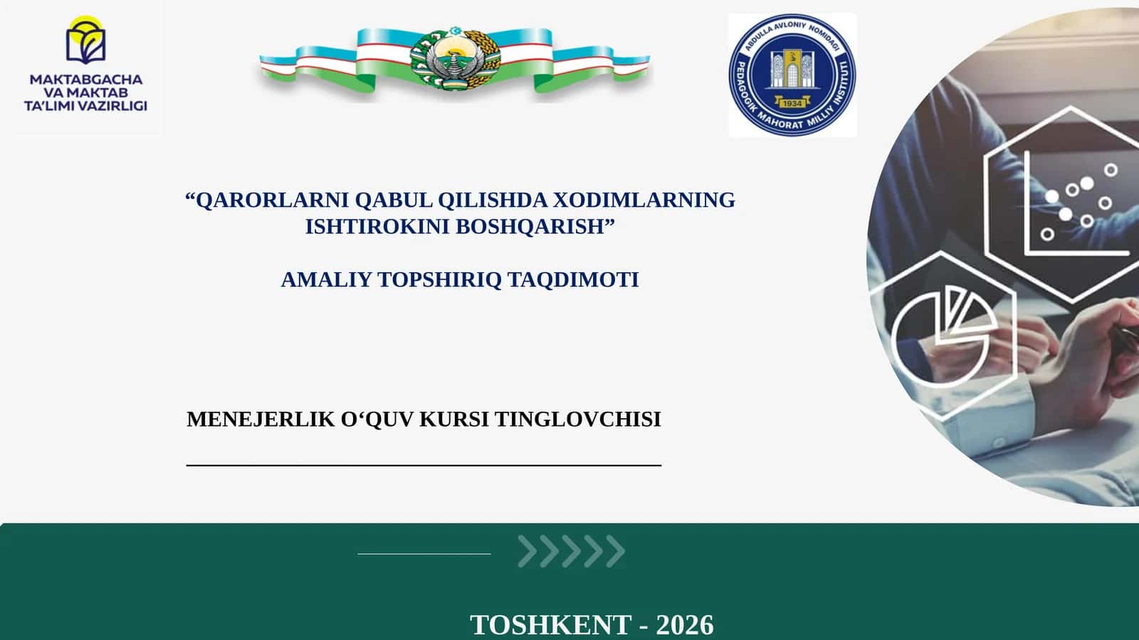 AMALIY TOPSHIRIQ TAQDIMOTI