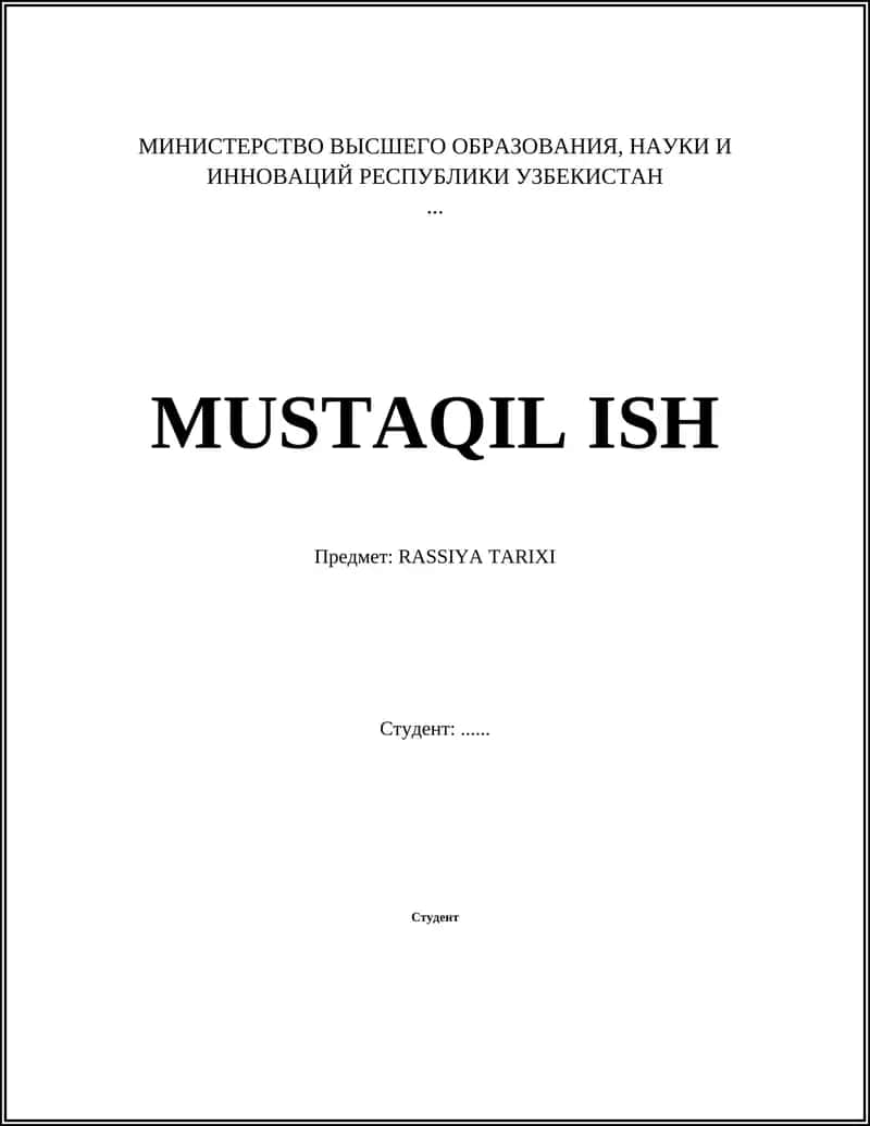 RASSIYA TARIXI