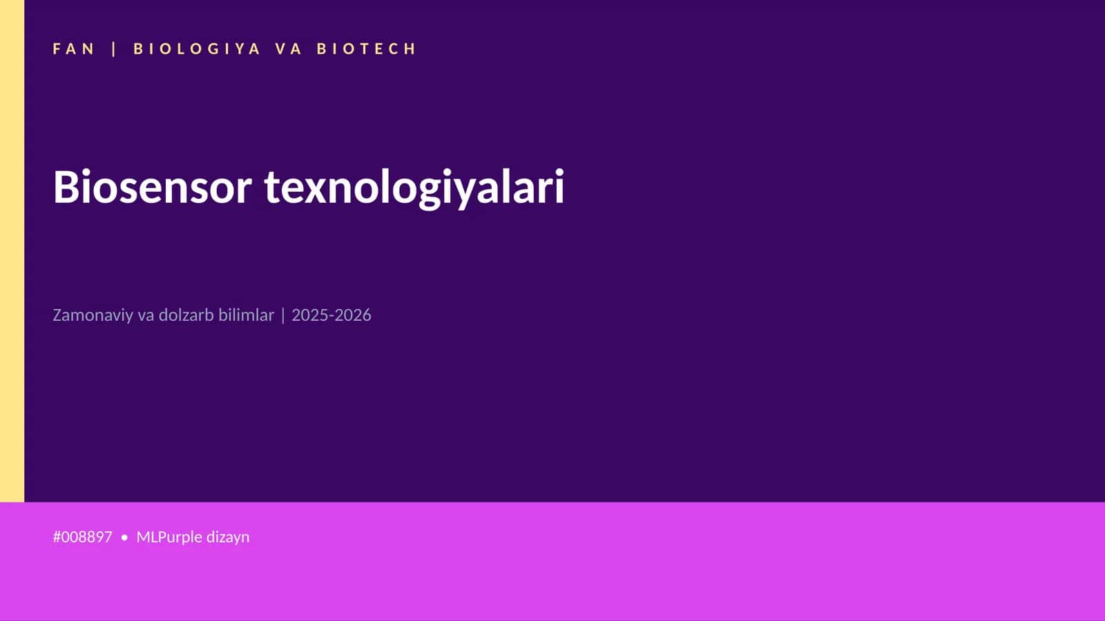 Biosensor texnologiyalari