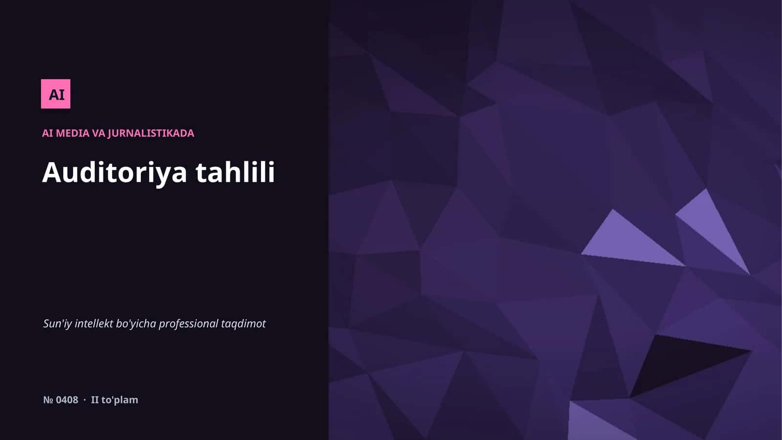 AI MEDIA VA JURNALISTIKADA