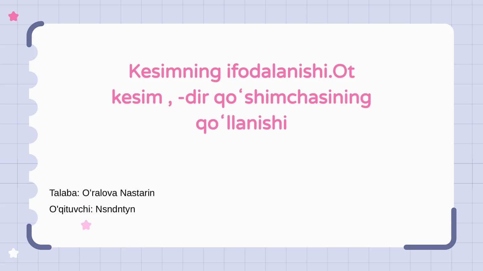 Ot kesim va uning vazifasi