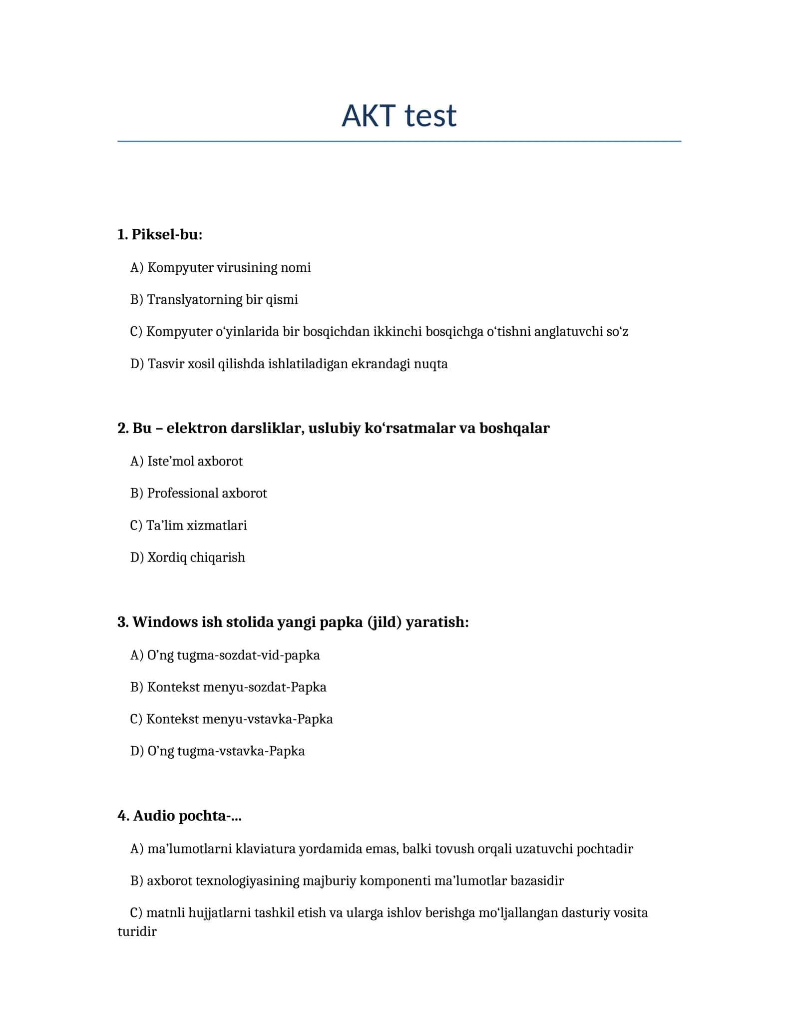 AKT test