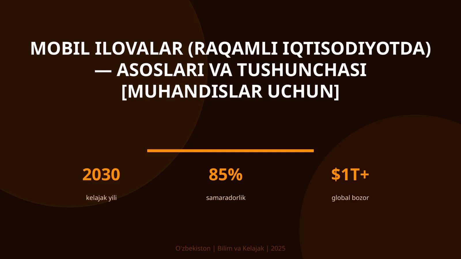 Mobil ilovalar (raqamli iqtisodiyotda) — asoslari va tushunchasi [muhandislar uchun]