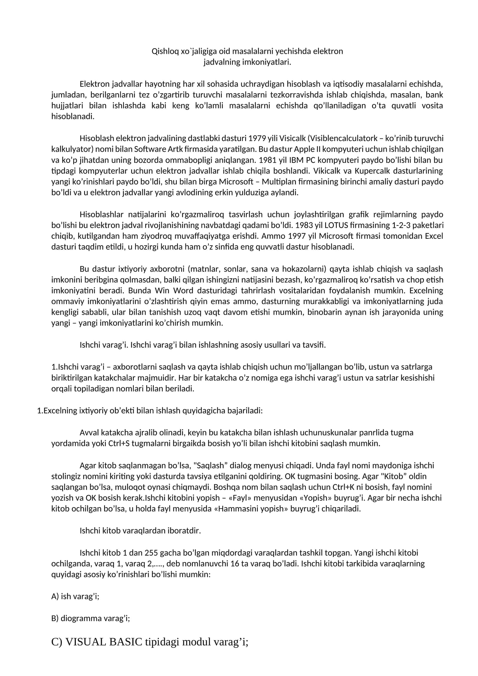 Elektron jadvallar