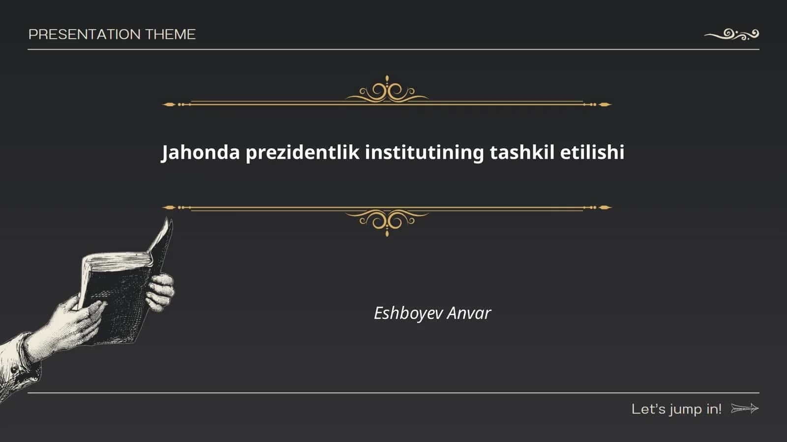 Prezidentlik institutining tashkil etilishi