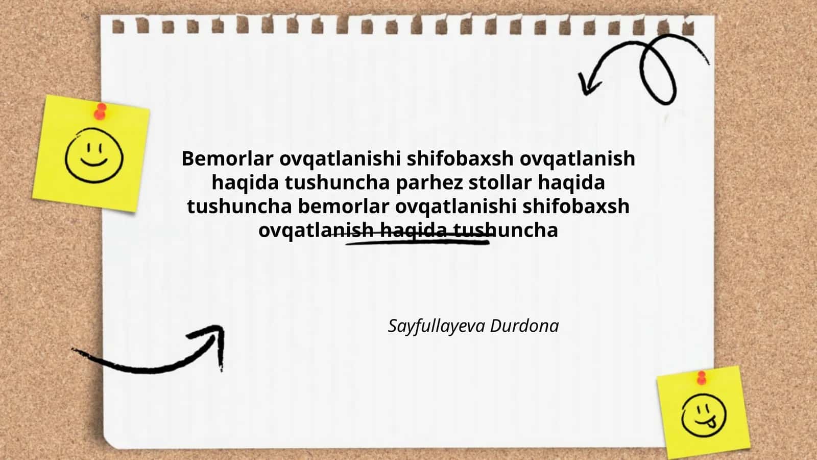 Bemorlar ovqatlanishi shifobaxsh ovqatlanish haqida tushuncha