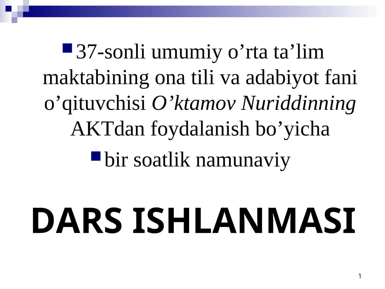 Gap bo`laklari dars ishlanma