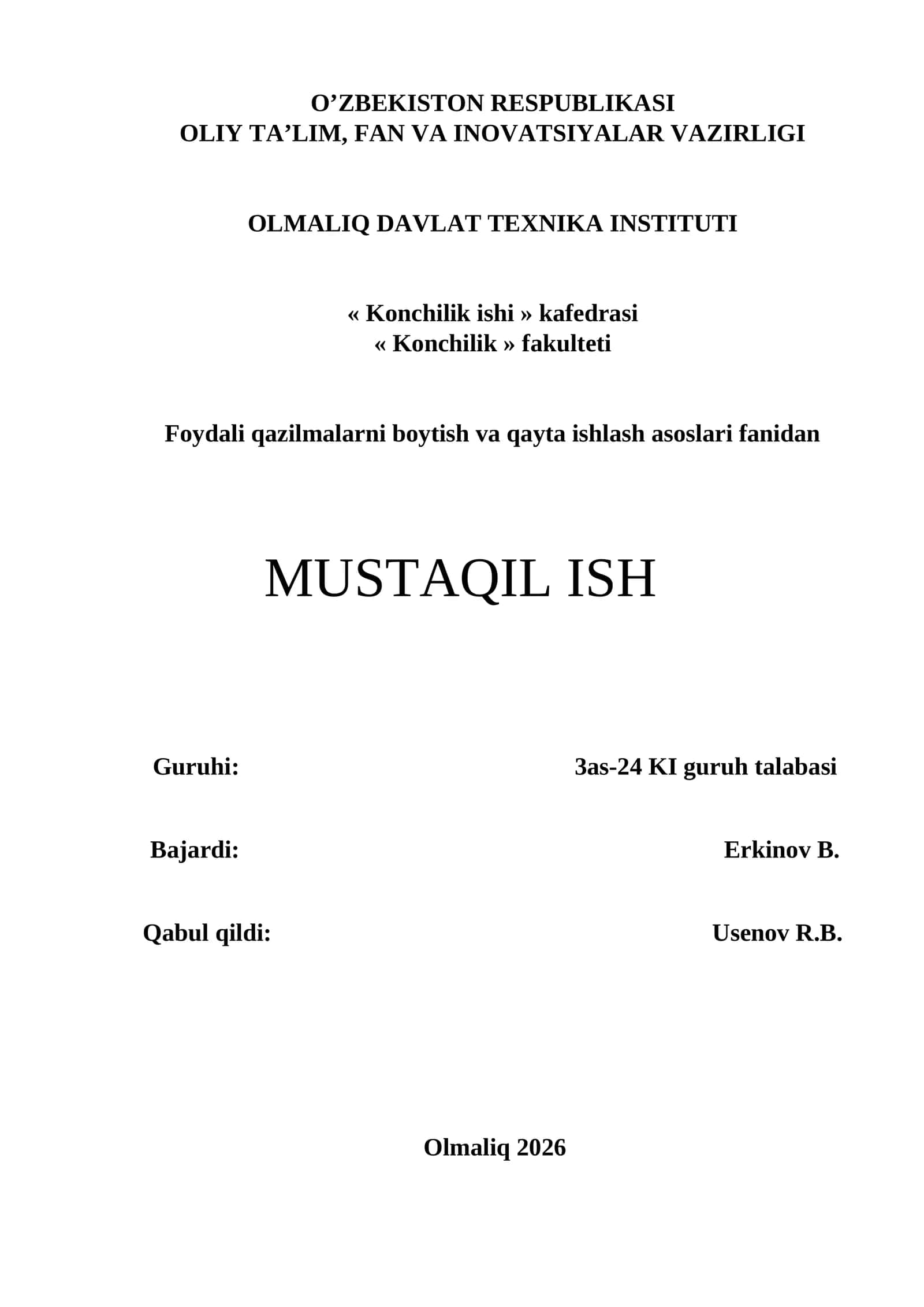 Konchilik ishi
