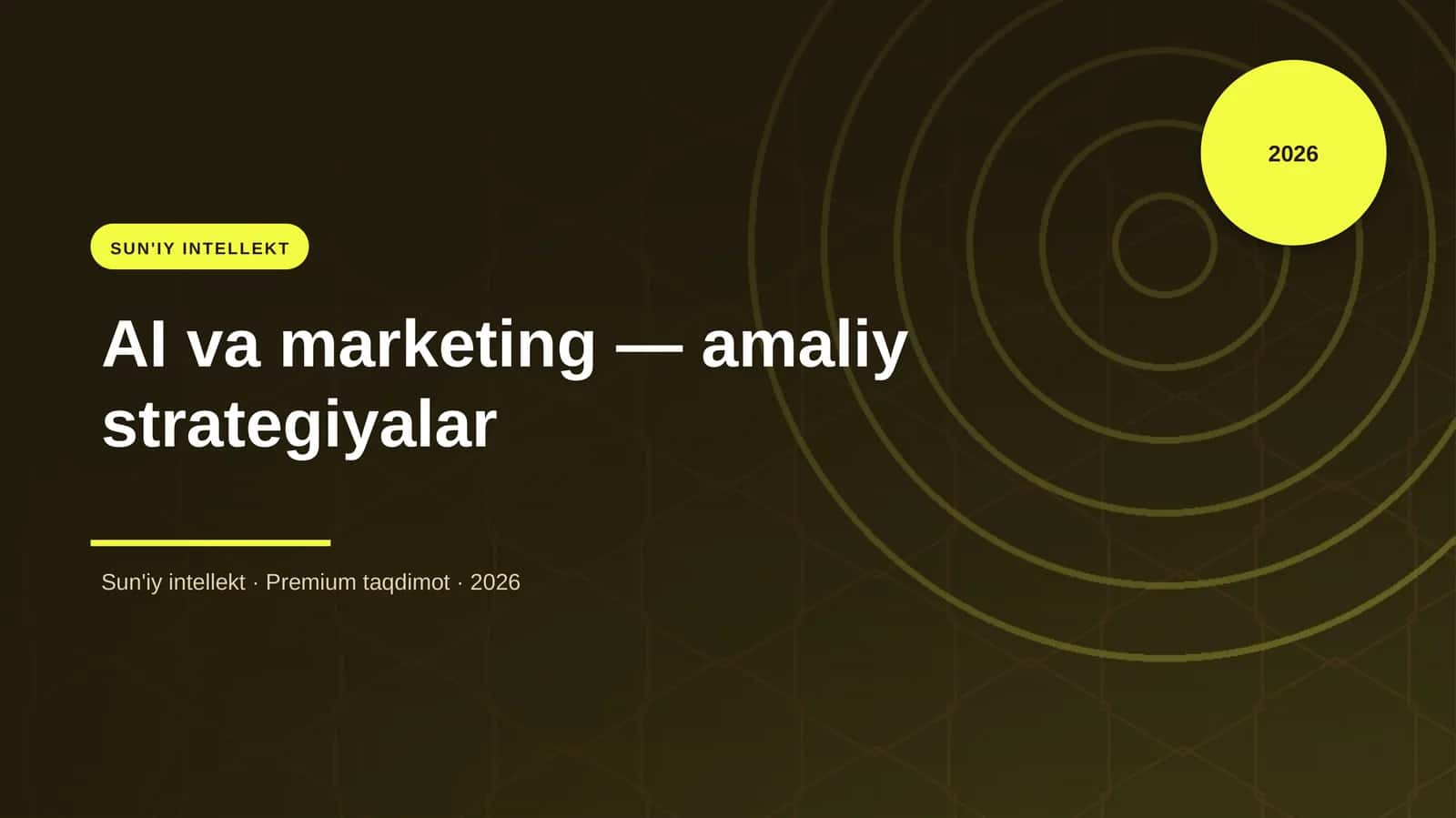 AI va marketing — amaliy strategiyalar