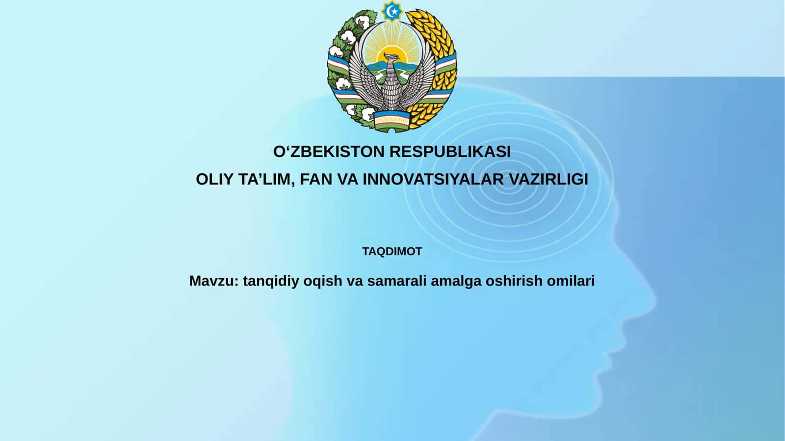 Tanqidiyoqish va samarali amalga oshirish omilari