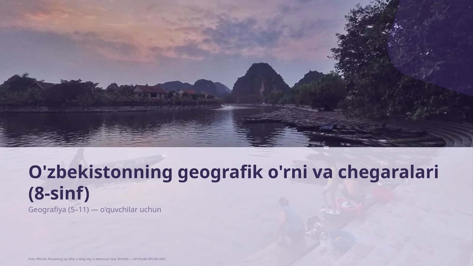 O'zbekistonning geografik o'rni va chegaralari (8-sinf)
