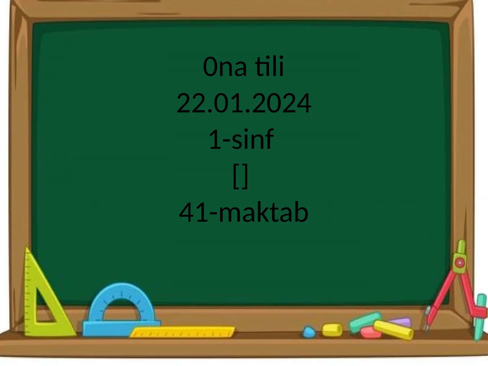 O‘tilgan mavzularni takrorlash