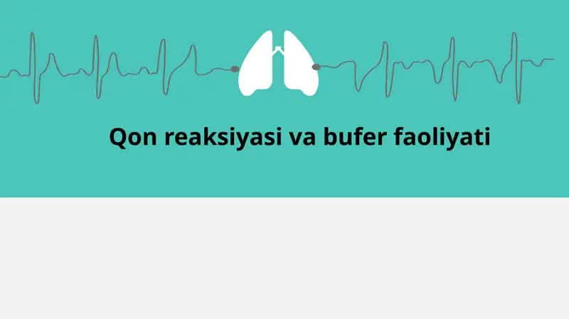 Qon reaksiyasi va bufer faoliyati