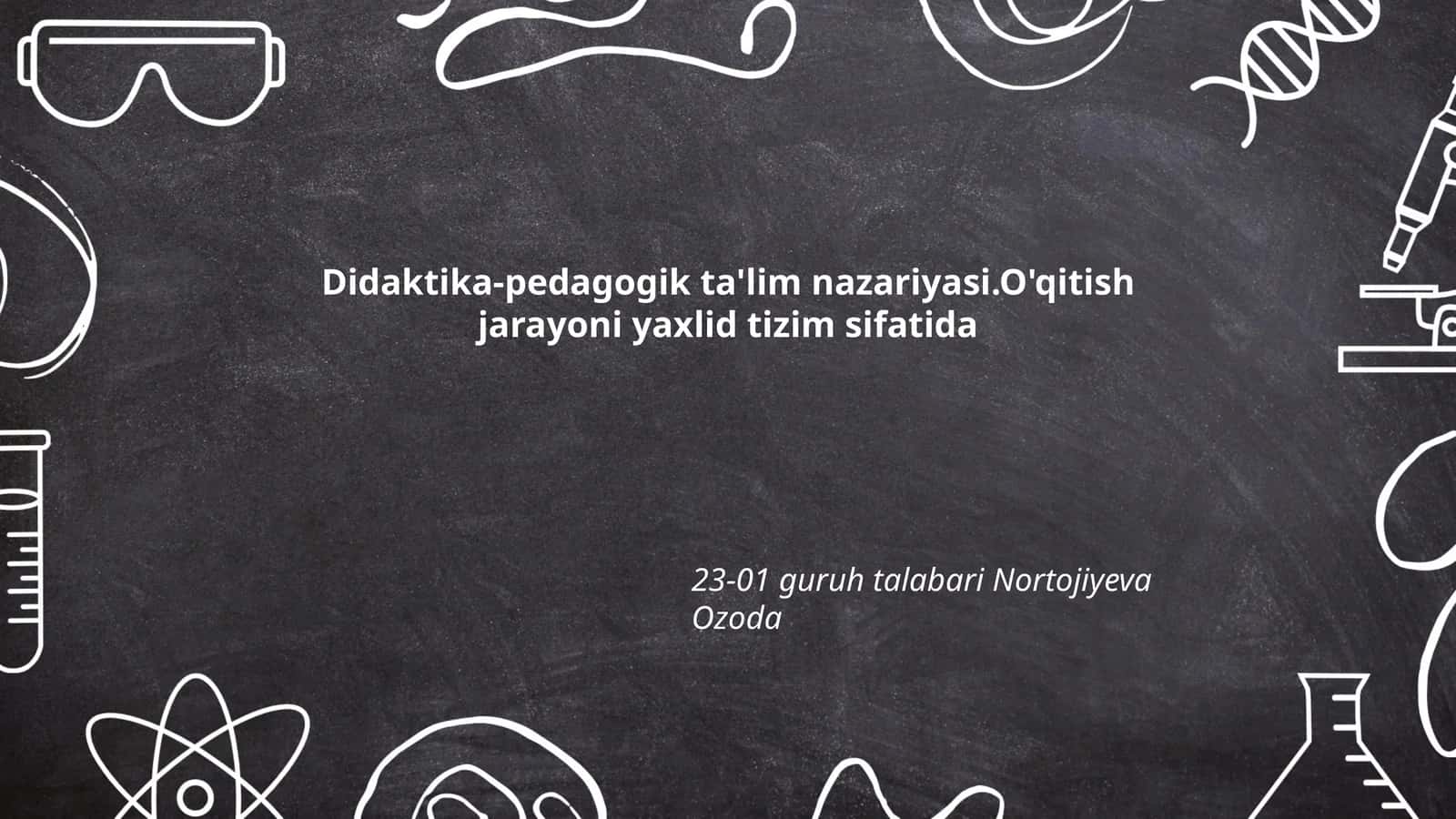 Didaktika-pedagogik ta'lim nazariyasi