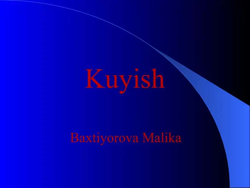 Baxtiyorova Malika