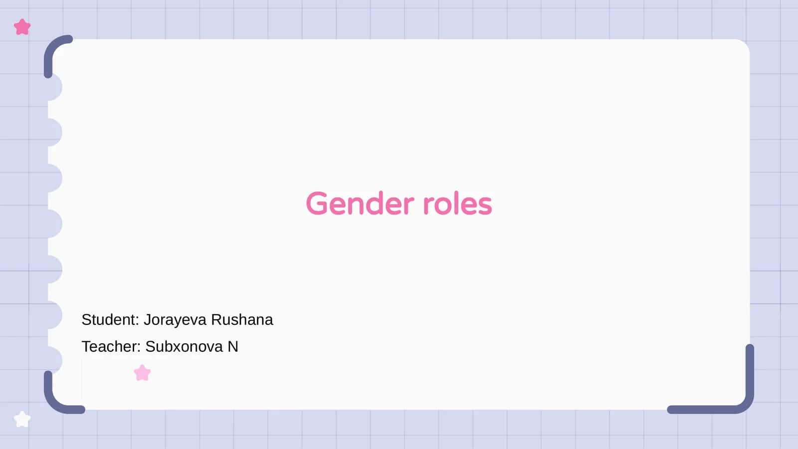 Gender Roles