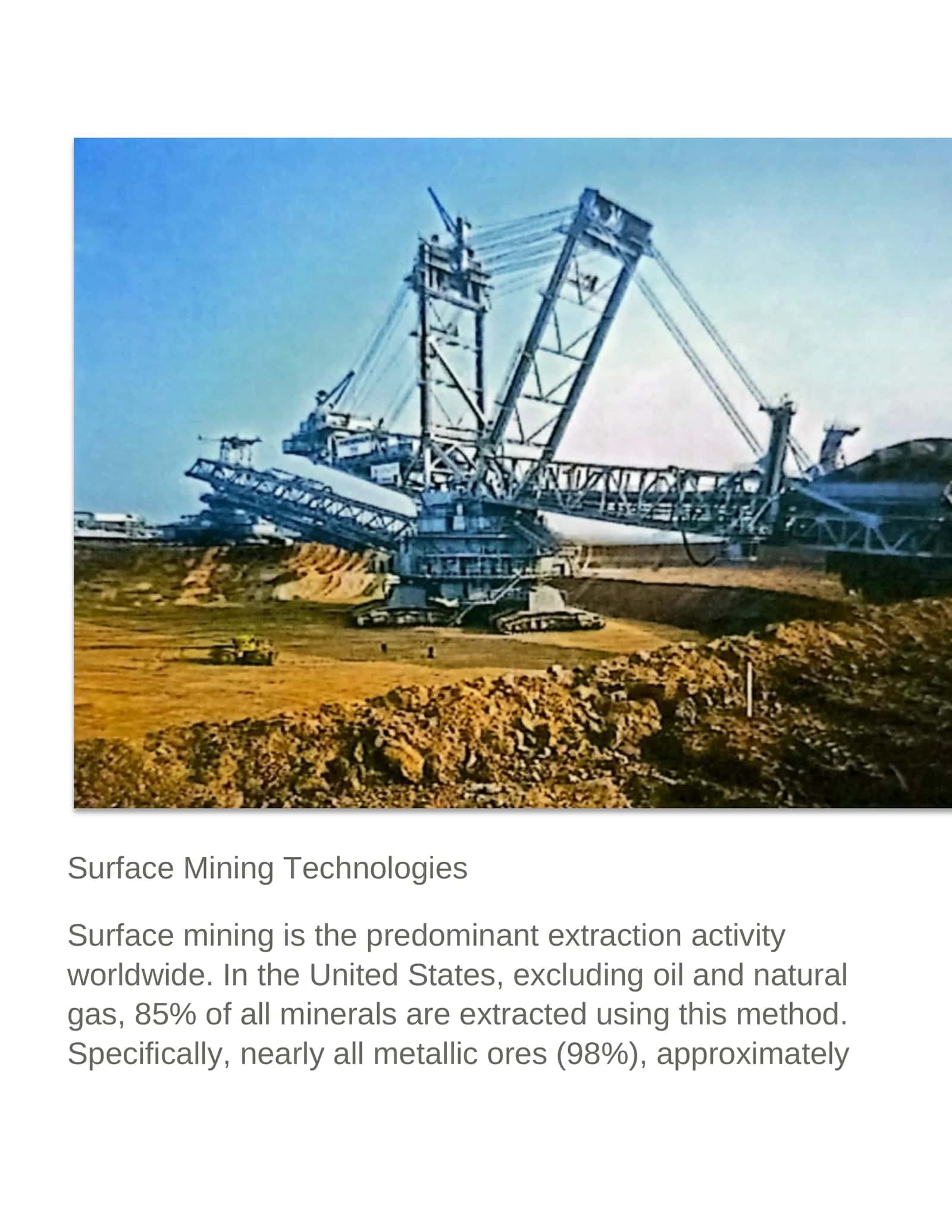 Surface Mining Technologies
