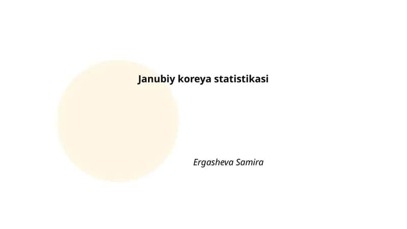 Janubiy koreya statistikasi
