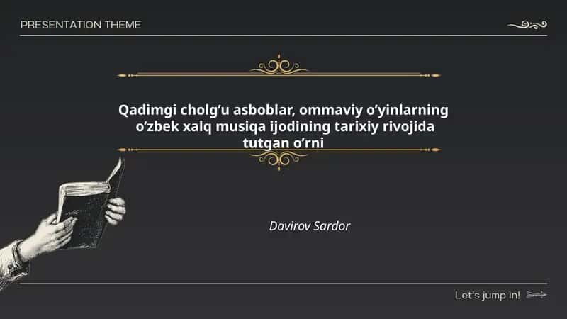 Qadimgi cholg’u asboblar, ommaviy o’yinlarning o’zbek xalq musiqa ijodining tarixiy rivojida tutgan orni