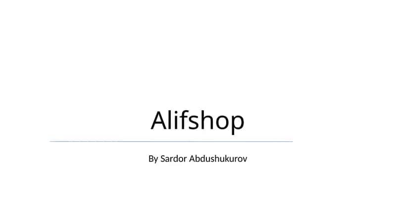 Alifshop