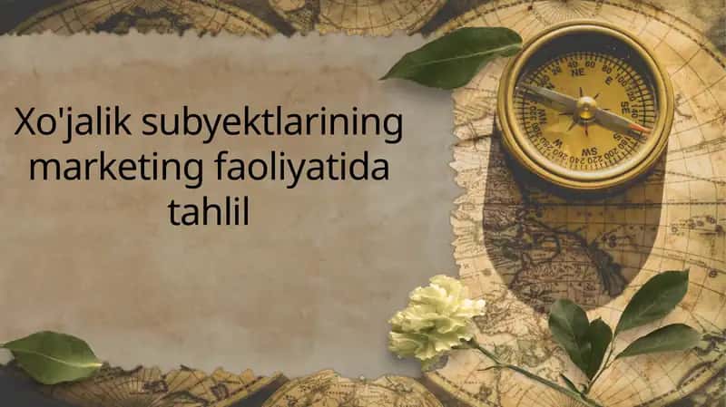 Xo'jalik subyektlarining marketing faoliyatida tahlil