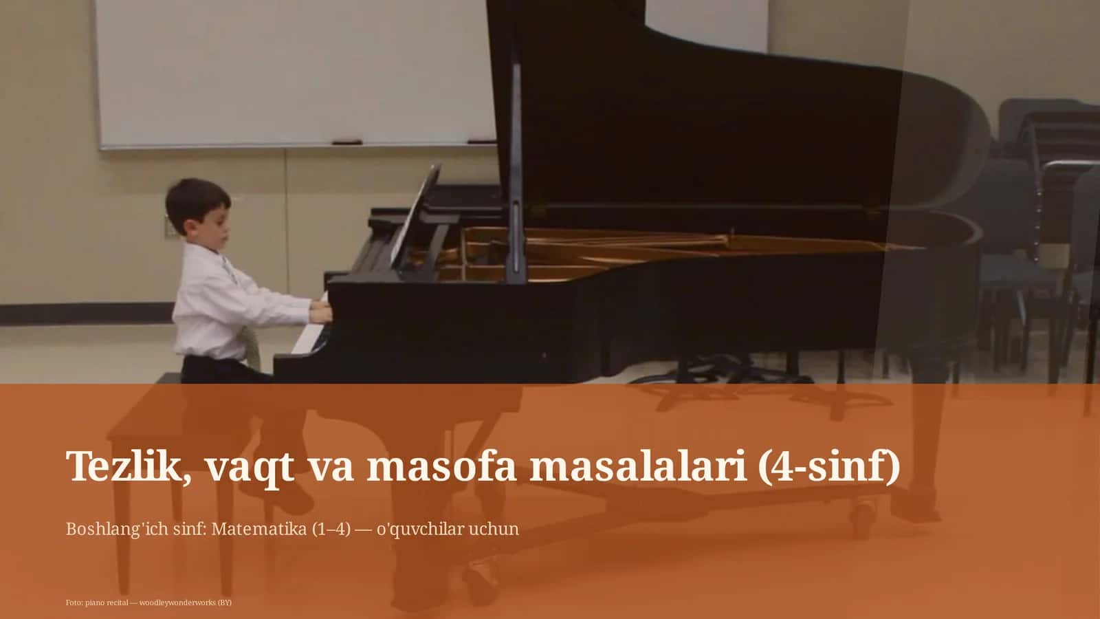 Tezlik, vaqt va masofa masalalari (4-sinf)