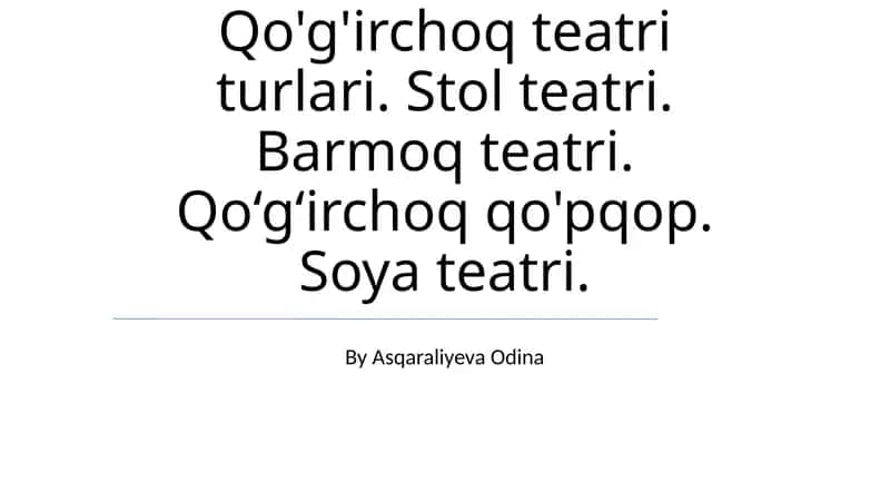 Qo'g'irchoq Teatri: Imkoniyatlar Dunyosi