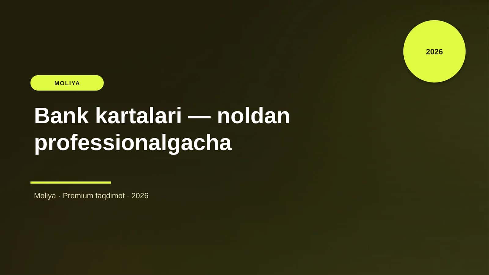 Bank kartalari — noldan professionalgacha