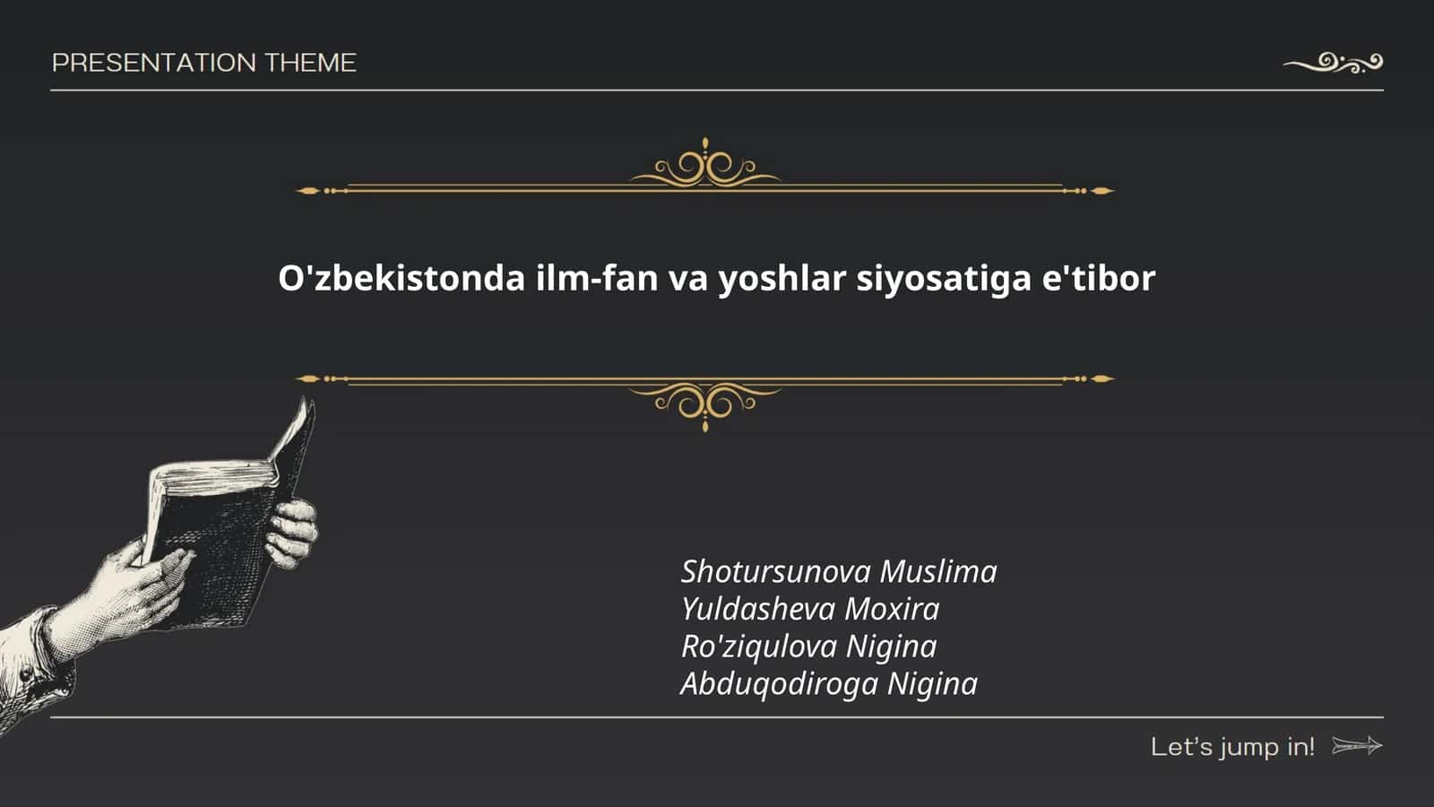 O'zbekistonda ilm-fan va yoshlar siyosatiga e'tibor
