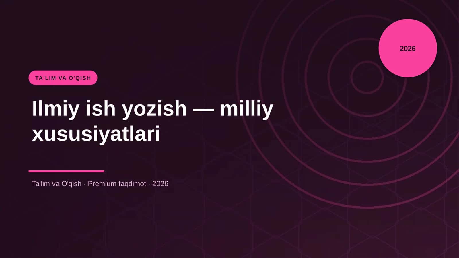 Ilmiy ish yozish — milliy xususiyatlari