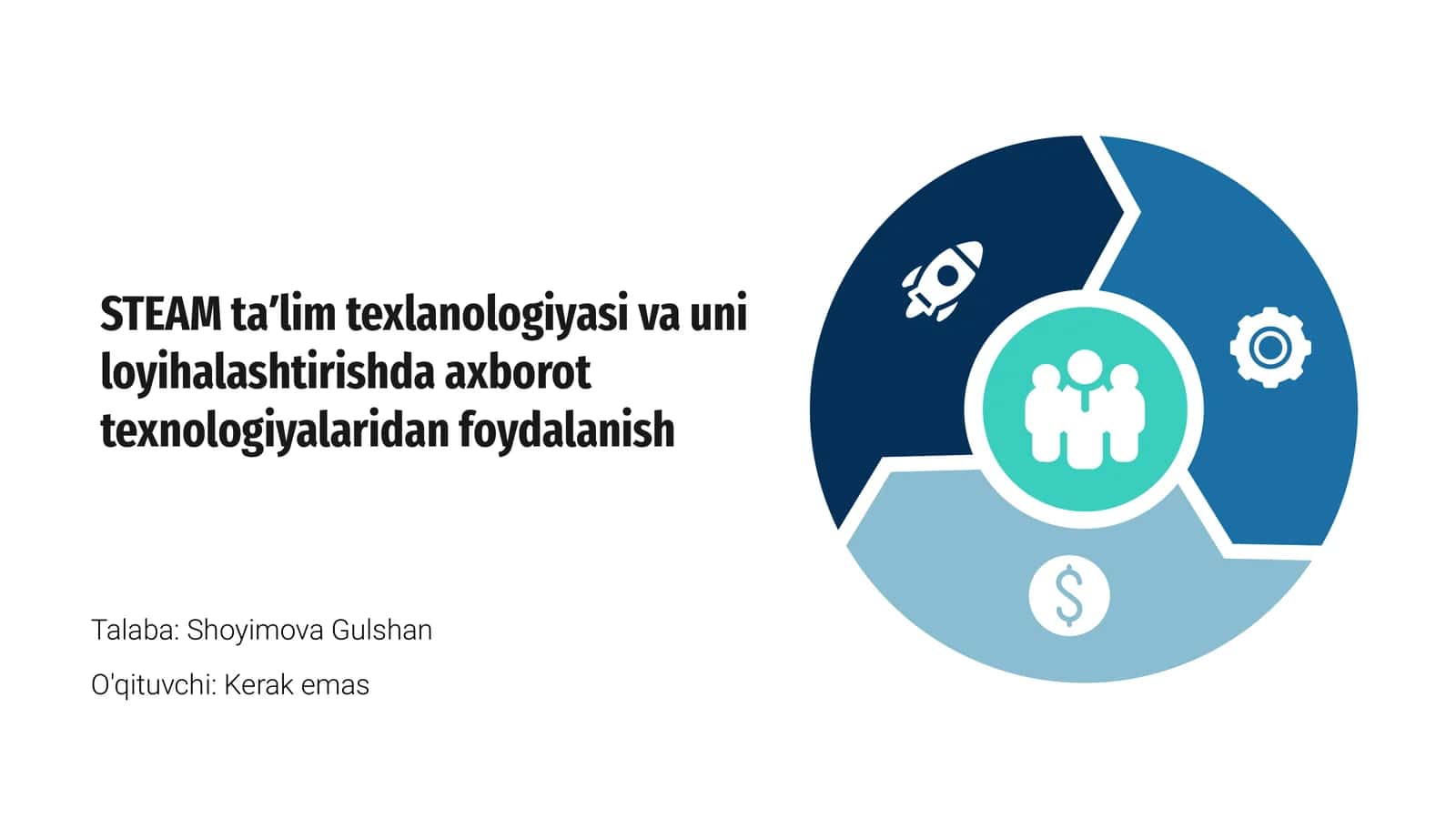 STEAM ta'lim texlanologiyasi va uni loyihalashtirishda axborot texnologiyalaridan foydalanish