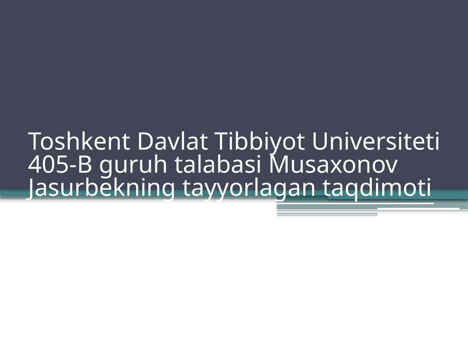 Stomatologiyada Ogʻriqsizlantirish usullari