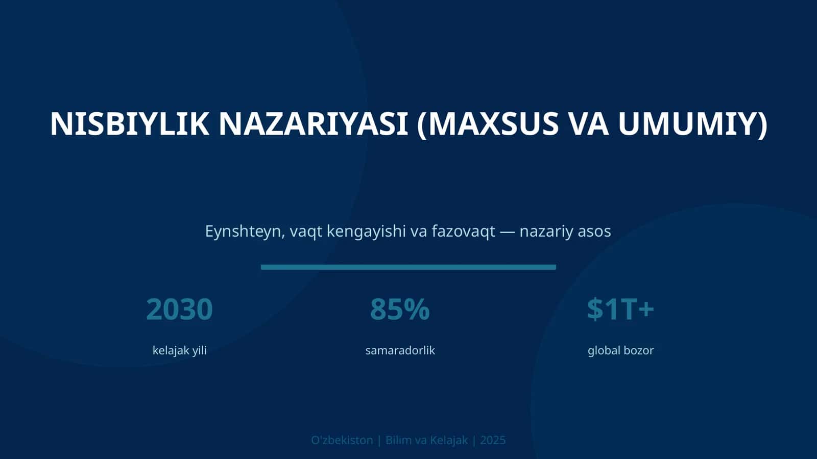Nisbiylik nazariyasi (maxsus va umumiy)