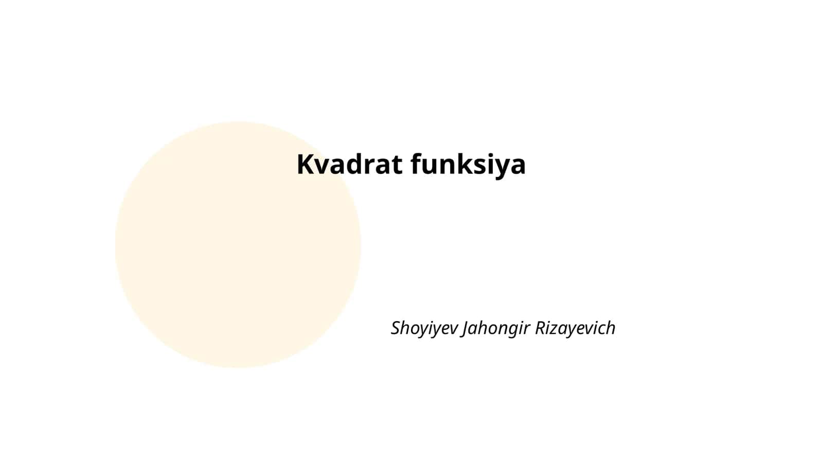 Kvadrat funksiya