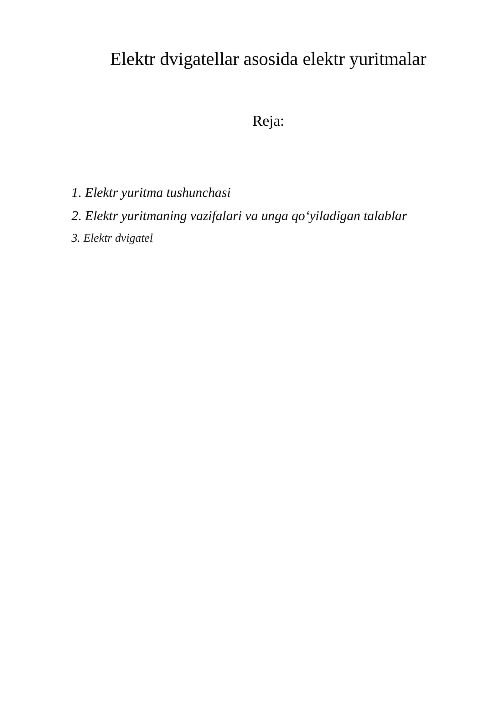 Elektr yuritmalarni ishlab chiqarish mashinasi