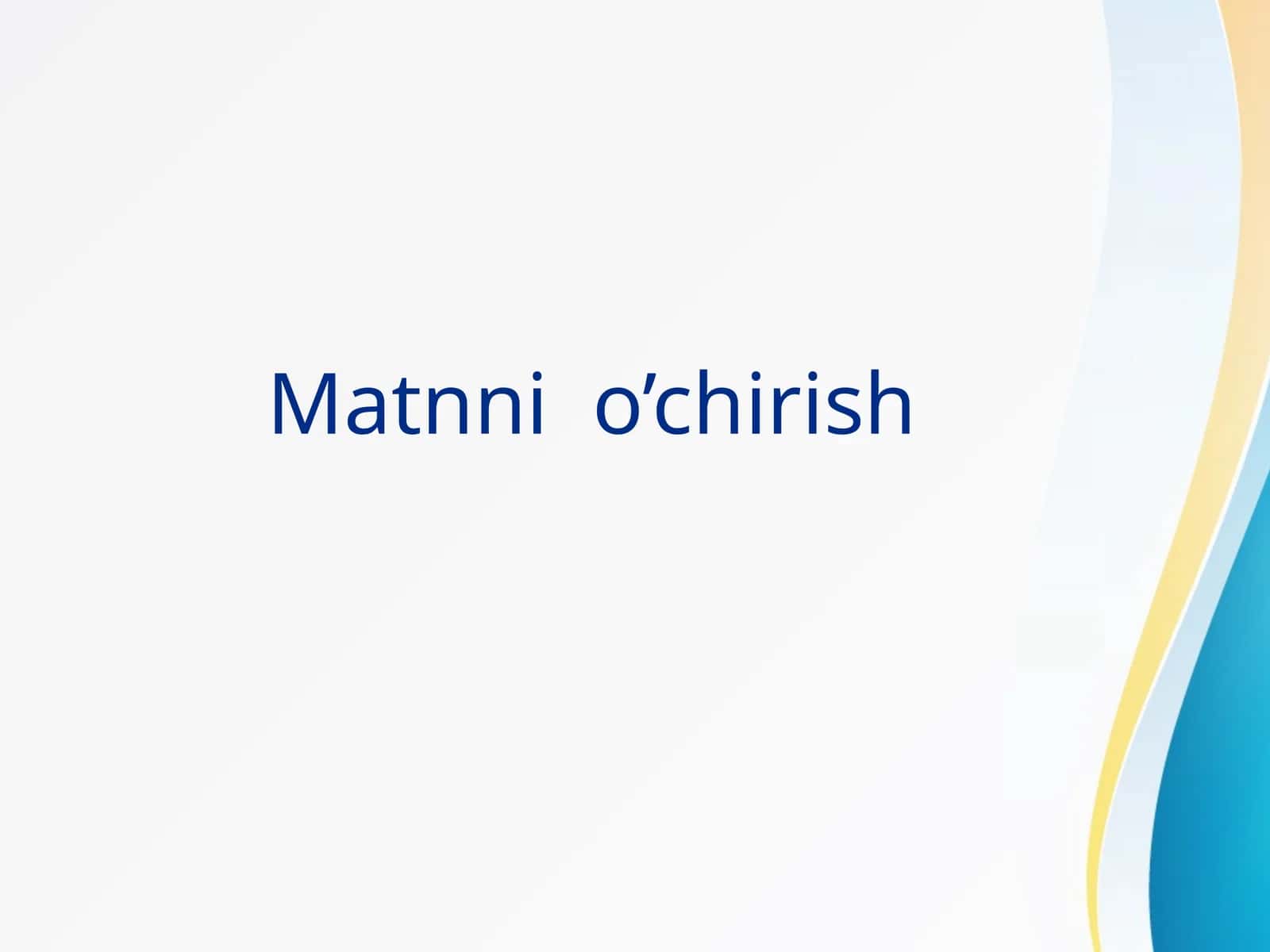 Matnni o’chirish