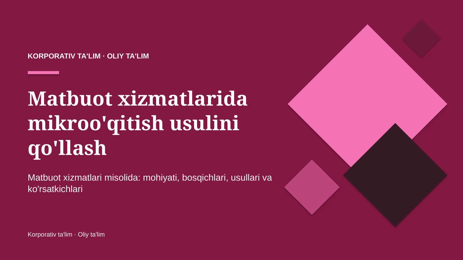 matbuot xizmatlarida mikroo'qitish usulini qo'llash 3653