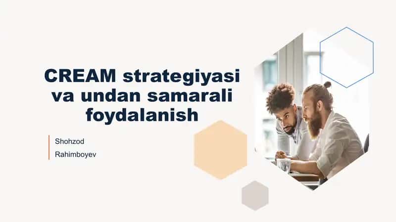 CREAM strategiyasi