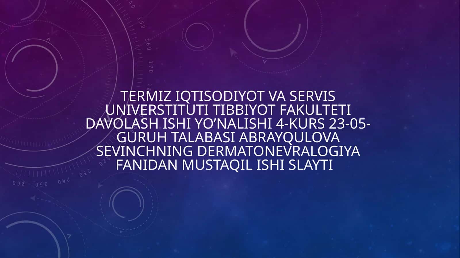 Dermatonevralogiya fanidan parapsoriaz, psoriaz va boshqa dermatozlarni davolash