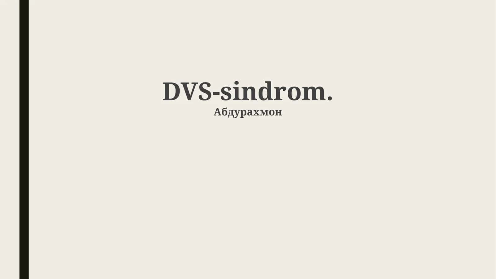 DVS-sindrom