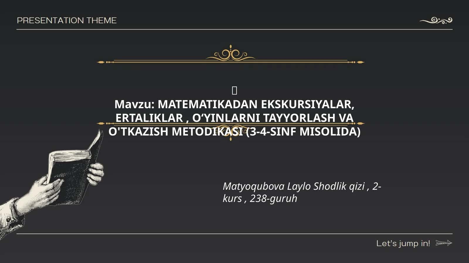 MATEMATIKADAN EKSKURSIYALAR, ERTALIKLAR, O‘YINLARNI TAYYORLASH VA O'TKAZISH METODIKASI (3-4-SINF MISOLIDA)