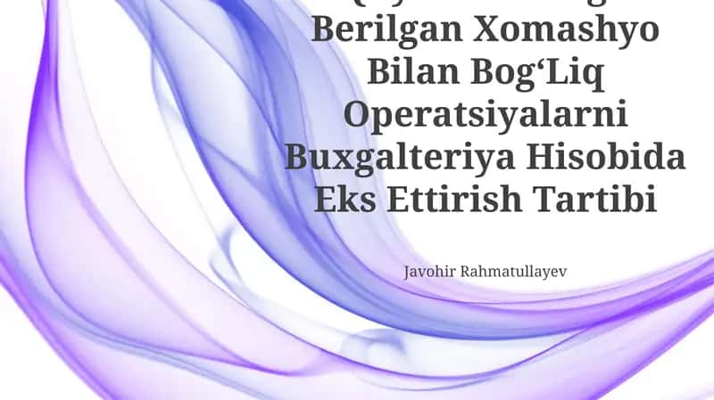 Xom ashyolar boʻyicha operatsiyalar