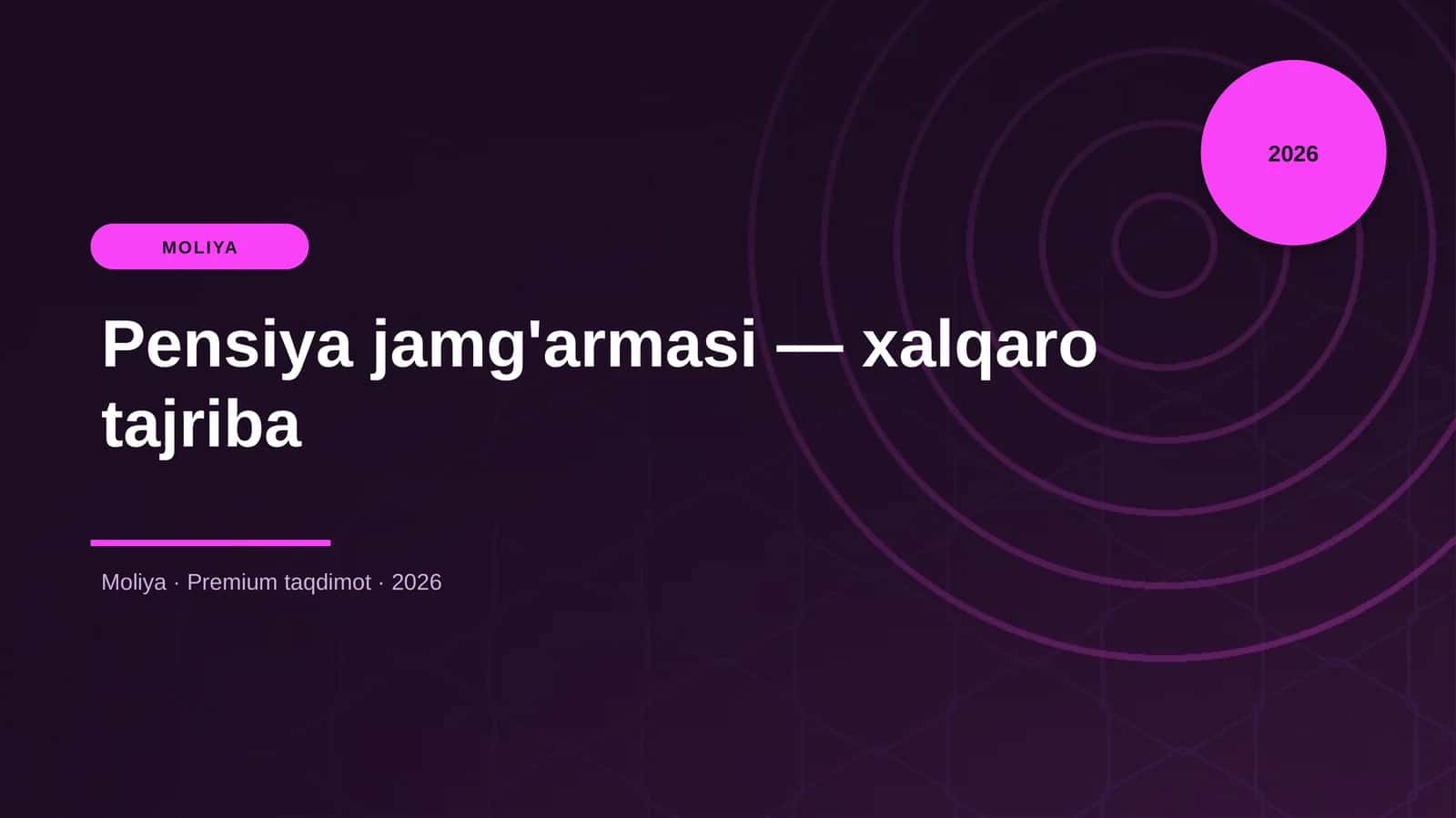 Pensiya jamg'armasi — xalqaro tajriba