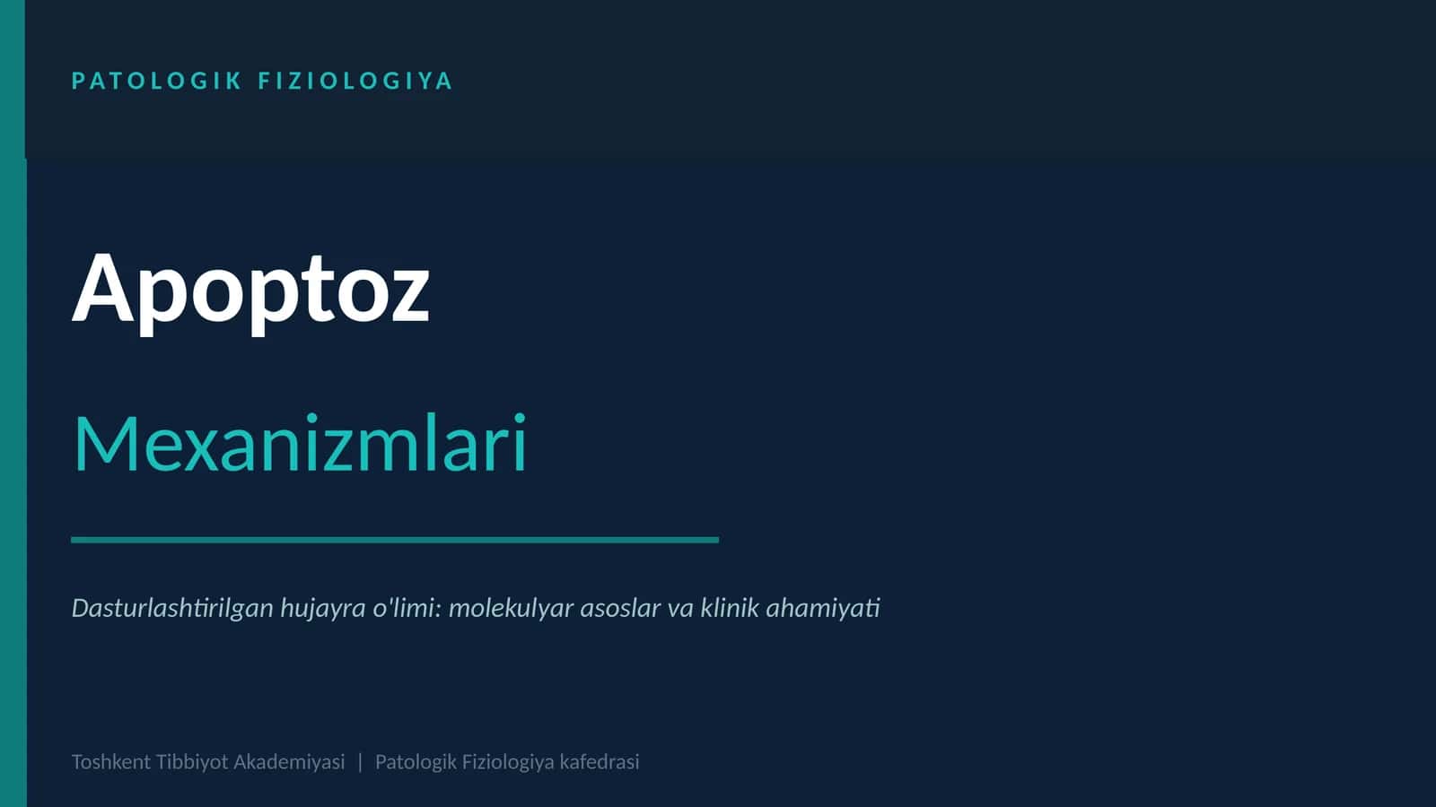 PATOLOGIK FIZIOLOGIYA