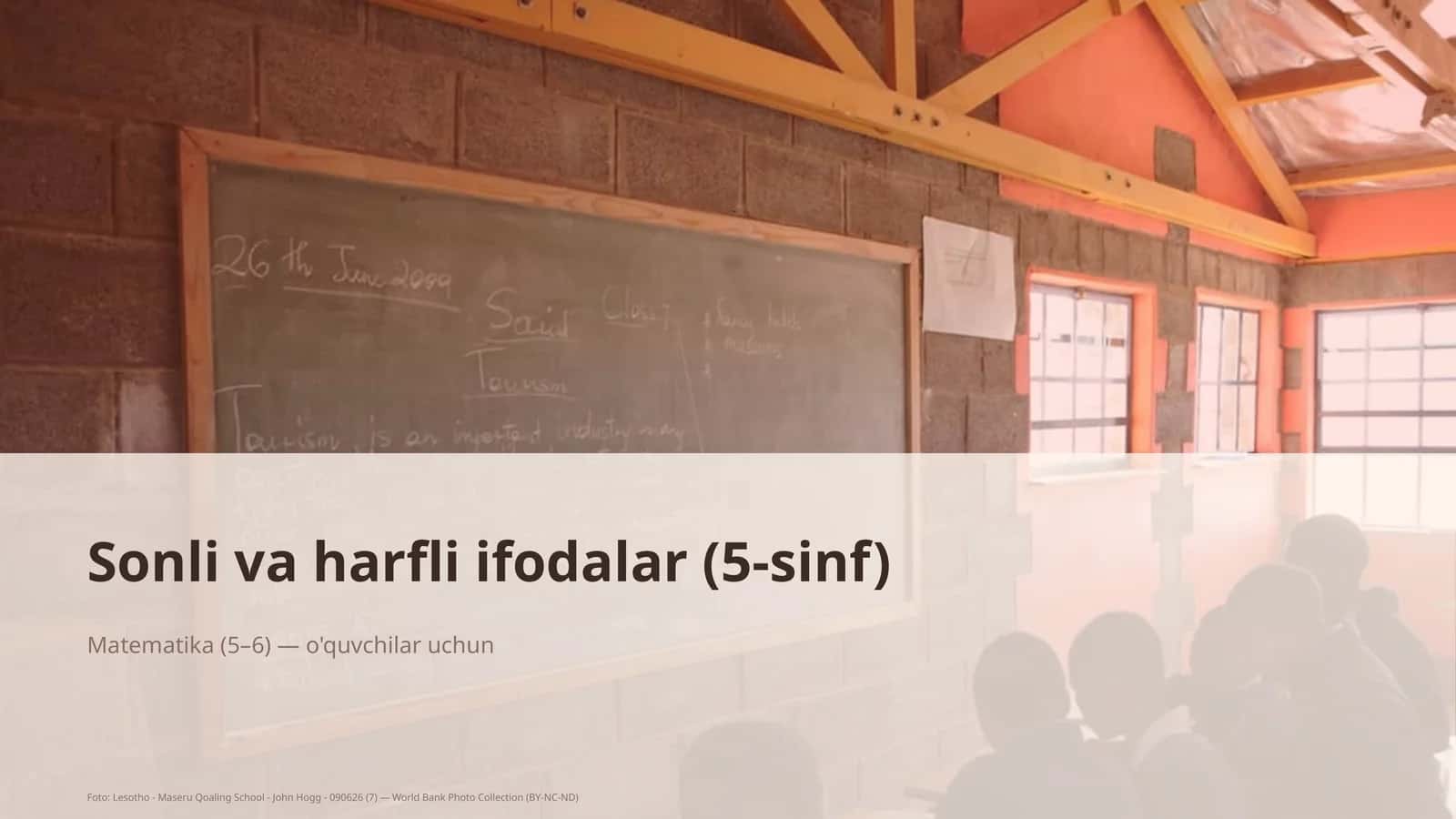 Sonli va harfli ifodalar (5-sinf)